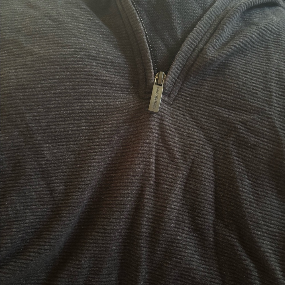 Black Quarter-Zip Sweater